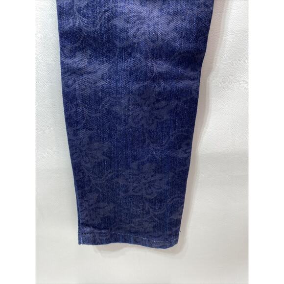 Guess Maxine Low Rise Jegging Skinny Fit Dark Blue Floral Women's Size 26x30 - Picture 5 of 10